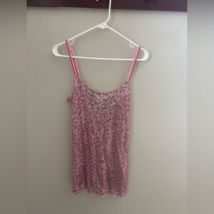 Free people Pink Sequin Slip Dress L